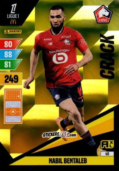 Figurina Nabil Bentaleb - Ligue 1 2024-2025. Adrenalyn XL n. 411 - Panini