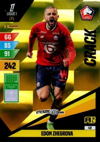 Figurina Edon Zhegrova - Ligue 1 2024-2025. Adrenalyn XL n. 412 - Panini
