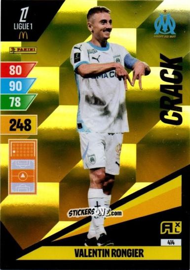 Figurina Valentin Rongier - Ligue 1 2024-2025. Adrenalyn XL n. 414 - Panini
