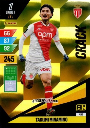 Cromo Takumi Minamino - Ligue 1 2024-2025. Adrenalyn XL n. 416 - Panini