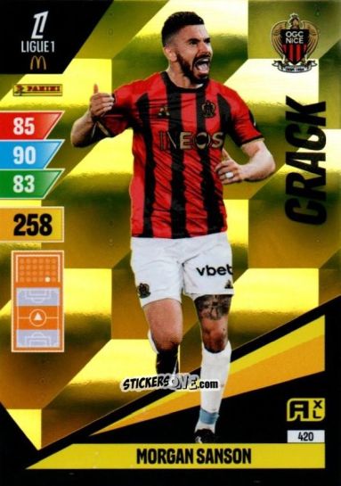 Sticker Morgan Sanson - Ligue 1 2024-2025. Adrenalyn XL n. 420 - Panini