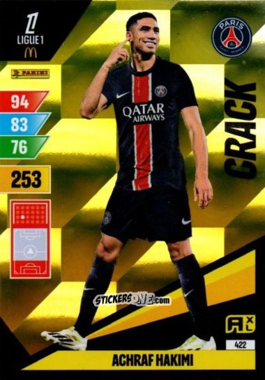 Cromo Achraf Hakimi - Ligue 1 2024-2025. Adrenalyn XL n. 422 - Panini