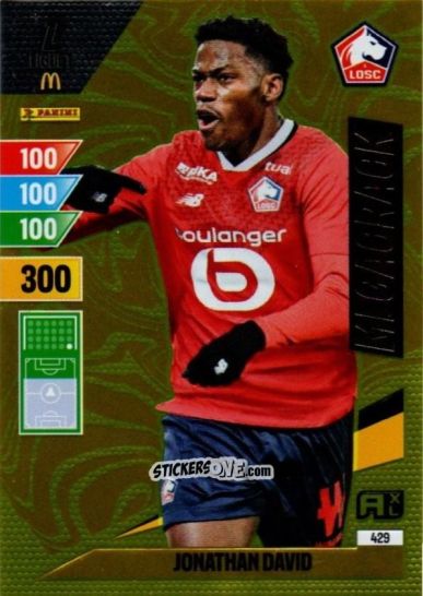 Cromo Jonathan David - Ligue 1 2024-2025. Adrenalyn XL n. 429 - Panini