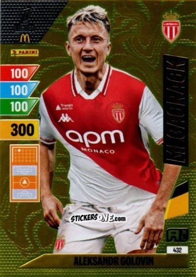 Figurina Aleksandr Golovin - Ligue 1 2024-2025. Adrenalyn XL n. 432 - Panini