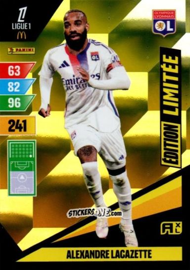 Sticker Alexandre Lacazette - Ligue 1 2024-2025. Adrenalyn XL n. LE-AL - Panini