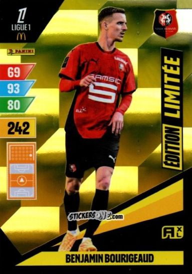 Figurina Benjamin Bourigeaud - Ligue 1 2024-2025. Adrenalyn XL n. LE-BB - Panini