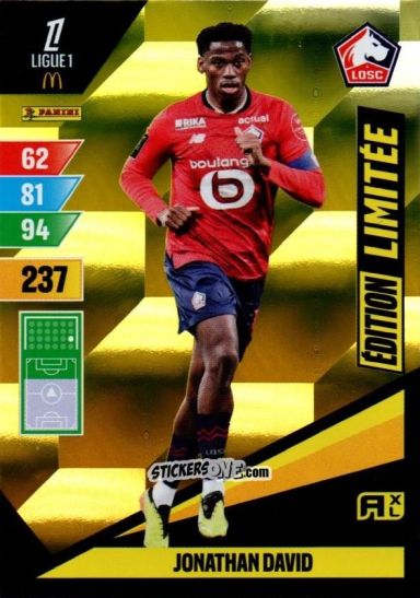 Cromo Jonathan David - Ligue 1 2024-2025. Adrenalyn XL n. LE-JD - Panini