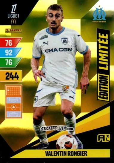 Figurina Valentin Rongier - Ligue 1 2024-2025. Adrenalyn XL n. LE-VR - Panini