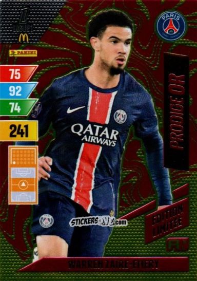 Cromo Warren Zaîre-Emery - Ligue 1 2024-2025. Adrenalyn XL n. LE-WZE - Panini