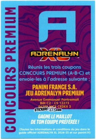 Cromo Carte A Premium - Ligue 1 2024-2025. Adrenalyn XL n. P-A - Panini