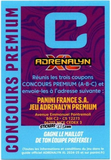Cromo Carte C Premium - Ligue 1 2024-2025. Adrenalyn XL n. P-C - Panini