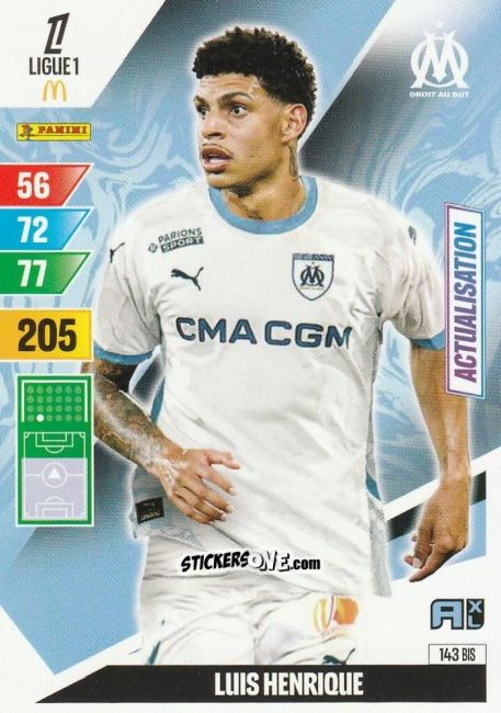 Figurina Luis Henrique - Ligue 1 2024-2025. Adrenalyn XL n. 143BIS - Panini