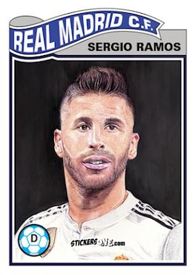 Sticker Sergio Ramos  - Living Set Soccer 2019 n. 4 - Topps