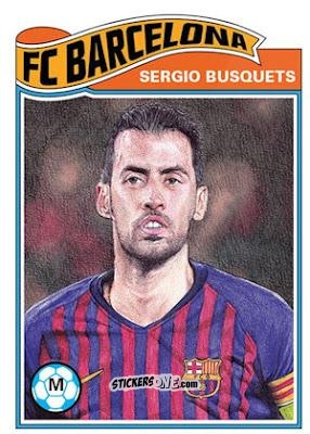 Sticker Sergio Busquets - Living Set Soccer 2019 n. 13 - Topps