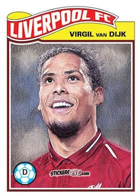Sticker Virgil van Dijk - Living Set Soccer 2019 n. 15 - Topps