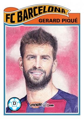 Figurina Gerard Pique - Living Set Soccer 2019 n. 24 - Topps