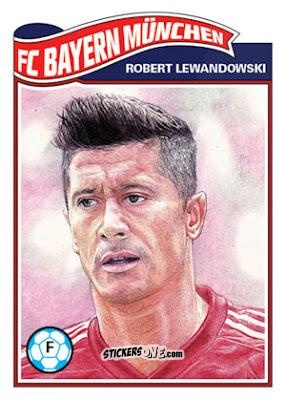 Sticker Robert Lewandowski - Living Set Soccer 2019 n. 27 - Topps