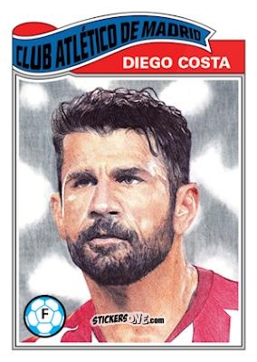 Cromo Diego Costa - Living Set Soccer 2019 n. 50 - Topps