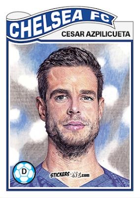 Figurina Cesar Azpilicueta - Living Set Soccer 2019 n. 55 - Topps