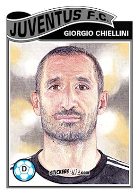 Sticker Giorgio Chiellini - Living Set Soccer 2019 n. 62 - Topps