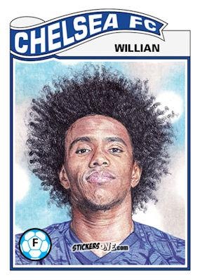 Sticker Willian - Living Set Soccer 2019 n. 76 - Topps