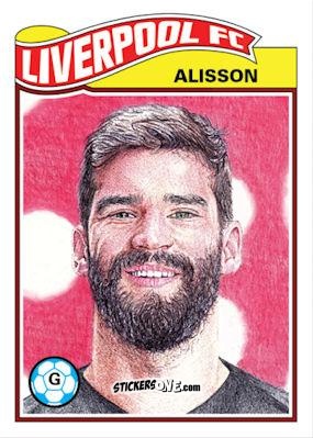 Sticker Alisson - Living Set Soccer 2019 n. 95 - Topps