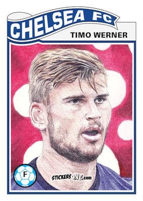 Figurina Timo Werner - Living Set Soccer 2020 n. 222 - Topps