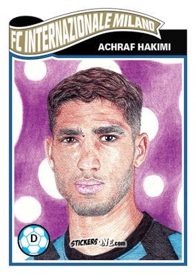 Cromo Achraf Hakimi - Living Set Soccer 2020 n. 225 - Topps