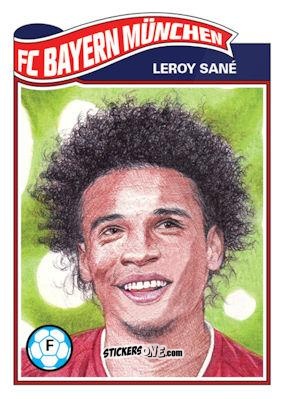 Sticker Leroy Sane - Living Set Soccer 2020 n. 226 - Topps