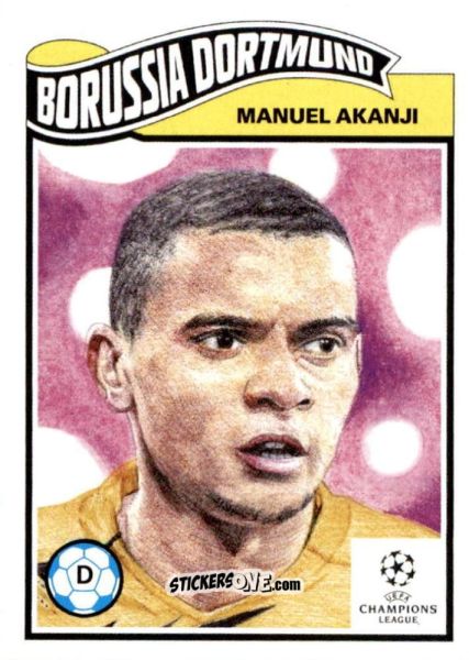 Sticker Manuel Akanji - Living Set Soccer 2021 n. 279 - Topps