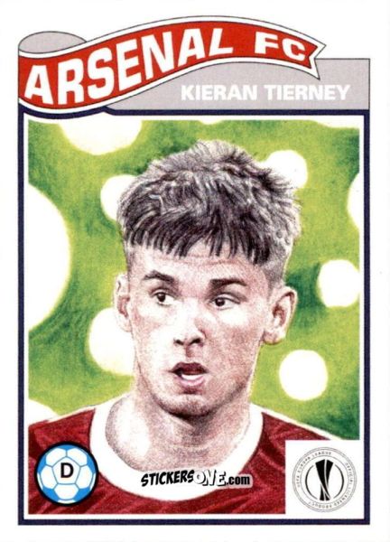 Sticker Kieran Tierney - Living Set Soccer 2021 n. 312 - Topps