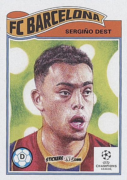 Sticker Sergino Dest - Living Set Soccer 2021 n. 318 - Topps