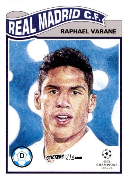 Sticker Raphael Varane - Living Set Soccer 2021 n. 328 - Topps