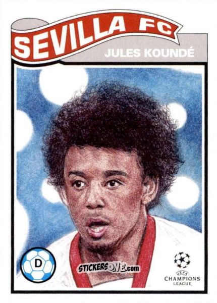 Cromo Jules Koundé - Living Set Soccer 2021 n. 340 - Topps