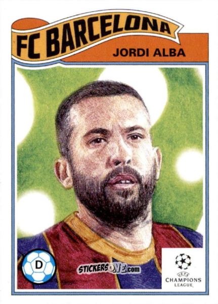 Sticker Jordi Alba - Living Set Soccer 2021 n. 342 - Topps