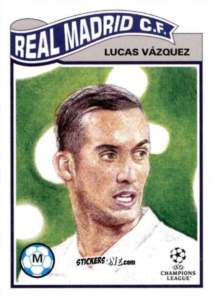 Sticker Lucas Vázquez - Living Set Soccer 2021 n. 346 - Topps