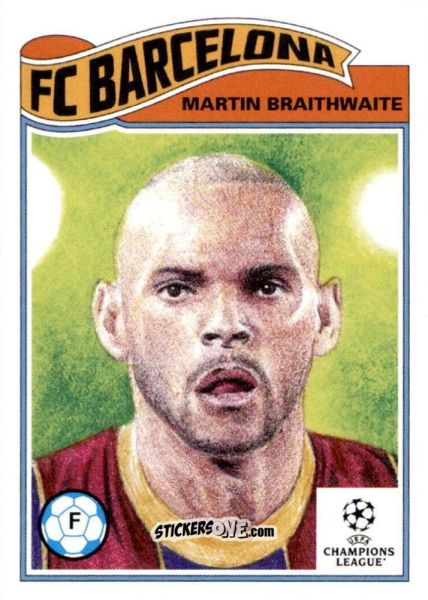 Sticker Martin Braithwaite - Living Set Soccer 2021 n. 353 - Topps