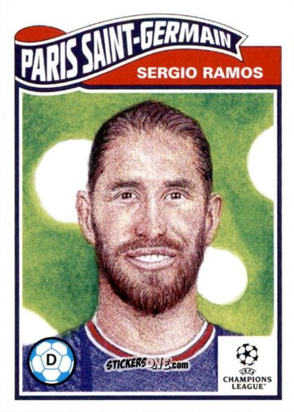 Cromo Sergio Ramos - Living Set Soccer 2021 n. 355 - Topps