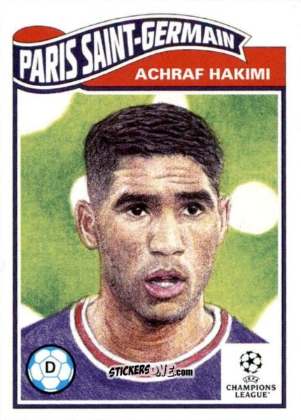 Sticker Achraf Hakimi - Living Set Soccer 2021 n. 366 - Topps