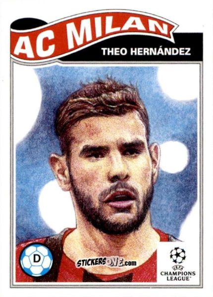 Figurina Theo Hernández - Living Set Soccer 2021 n. 372 - Topps