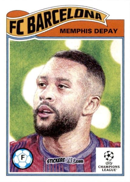 Sticker Memphis Depay - Living Set Soccer 2021 n. 373 - Topps