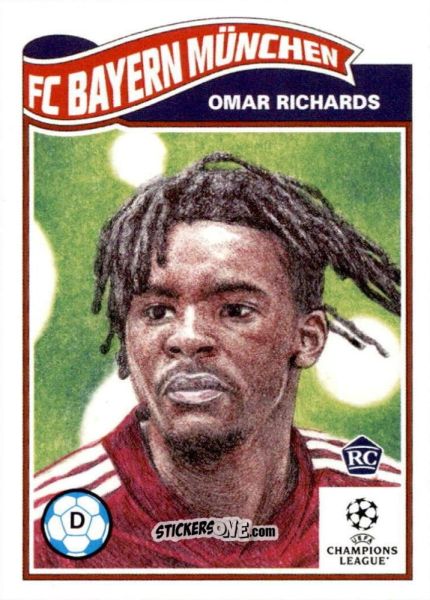 Sticker Omar Richards - Living Set Soccer 2021 n. 375 - Topps