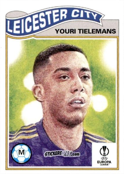 Figurina Youri Tielemans - Living Set Soccer 2021 n. 378 - Topps