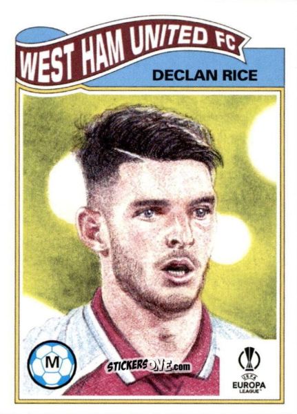 Sticker Declan Rice - Living Set Soccer 2021 n. 390 - Topps