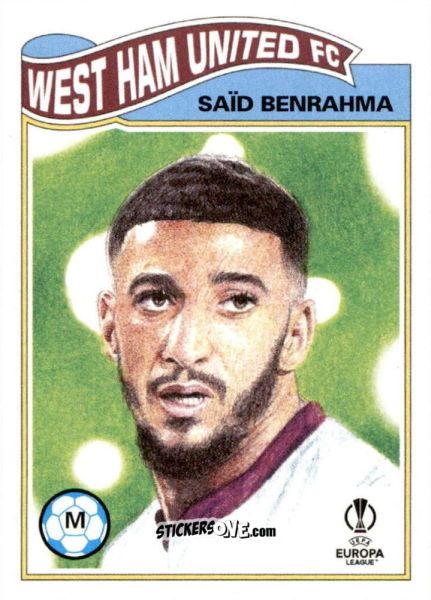 Figurina Said Benrahma - Living Set Soccer 2021 n. 405 - Topps