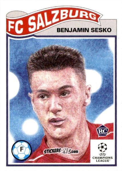 Sticker Benjamin Sesko - Living Set Soccer 2021 n. 406 - Topps
