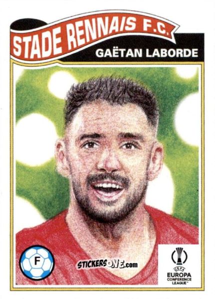 Sticker Gaetan Laborde - Living Set Soccer 2021 n. 410 - Topps