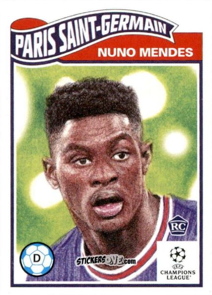 Sticker Nuno Mendes - Living Set Soccer 2021 n. 413 - Topps