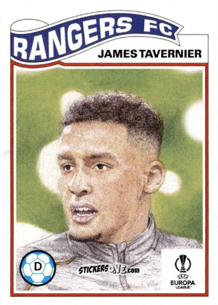 Sticker James Tavernier - Living Set Soccer 2021 n. 416 - Topps