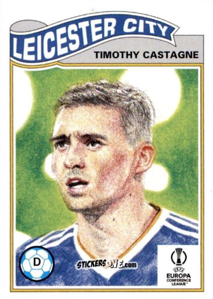 Sticker Timothy Castagne - Living Set Soccer 2021 n. 417 - Topps
